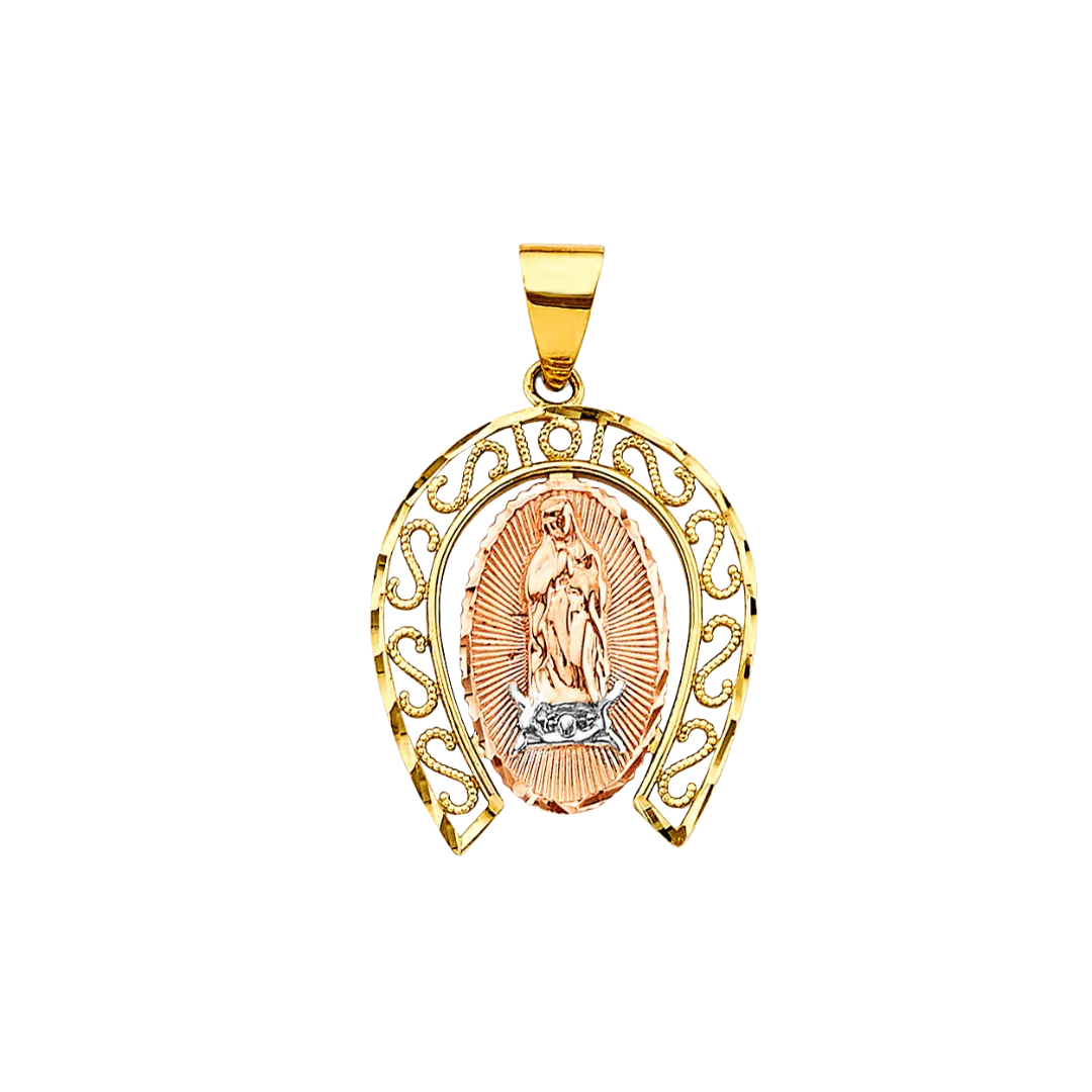 Guadalupe Pendant - 14k Tri Color Gold