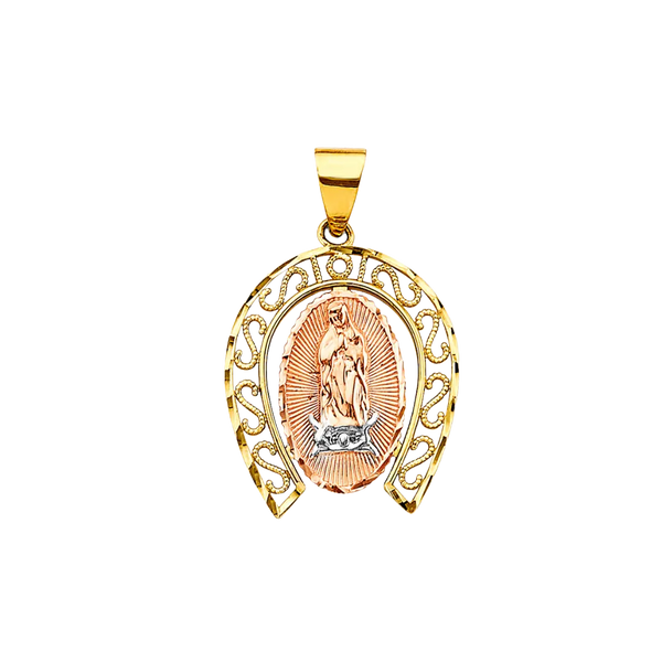 Guadalupe Pendant - 14k Tri Color Gold