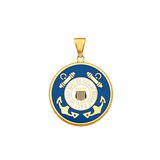 US Coast Guard Double Sided Pendant - 14k Yellow Gold