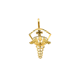 Medical Service Symbol Pendant - 14k Yellow Gold