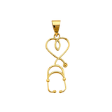 Stethoscope Pendant - 14k Yellow Gold