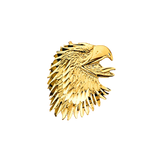 Eagle Face Pendant - 14k Yellow Gold