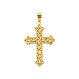 Fancy Crucufix Pendant - 14k Yellow Gold