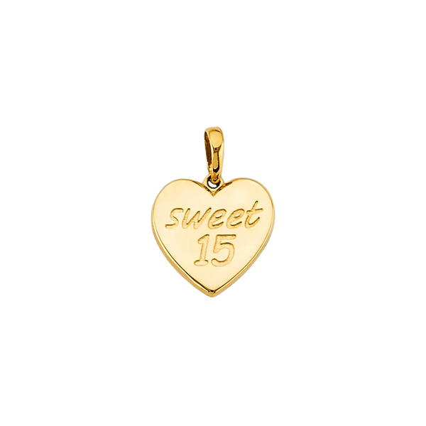 Sweet 15 Pendant - 14k Yellow Gold