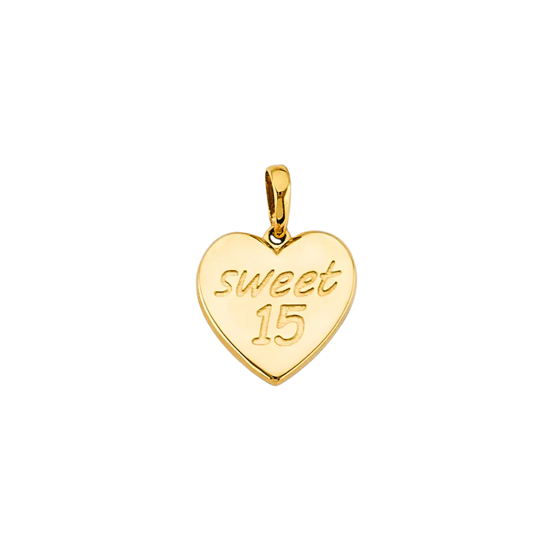 Sweet 15 Pendant - 14k Yellow Gold