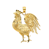 Rooster Pendant - 14k Yellow Gold