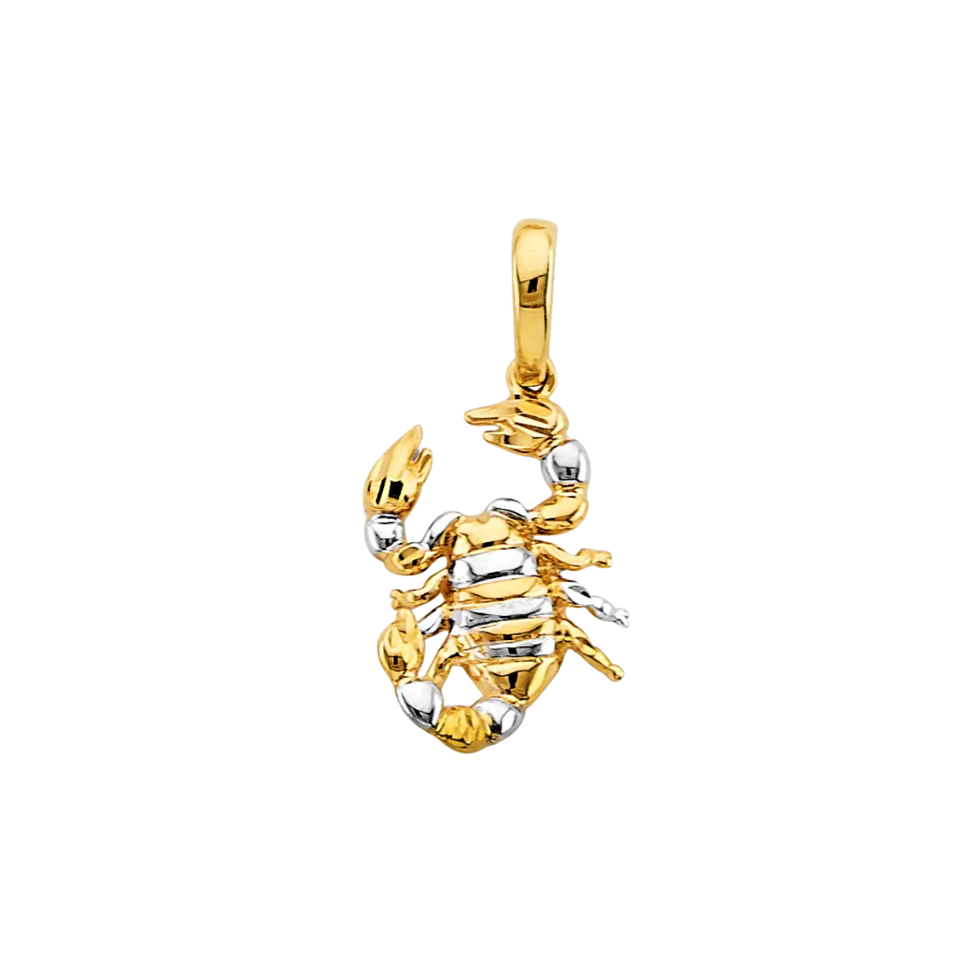 Scorpion Pendant - 14k Two Tone Gold