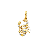 Scorpion Pendant - 14k Two Tone Gold