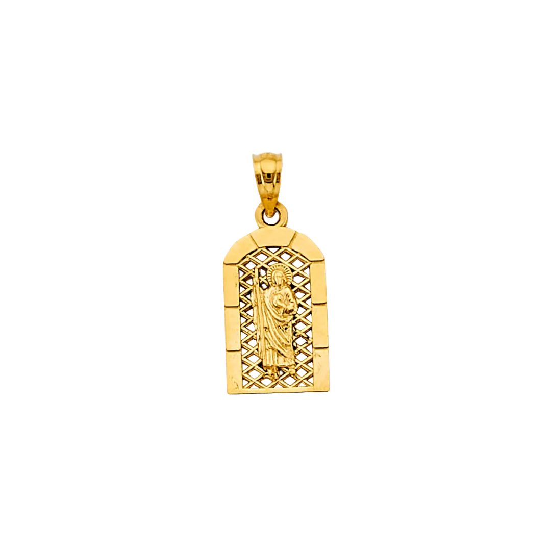 San Judas Pendant - 14k Yellow Gold