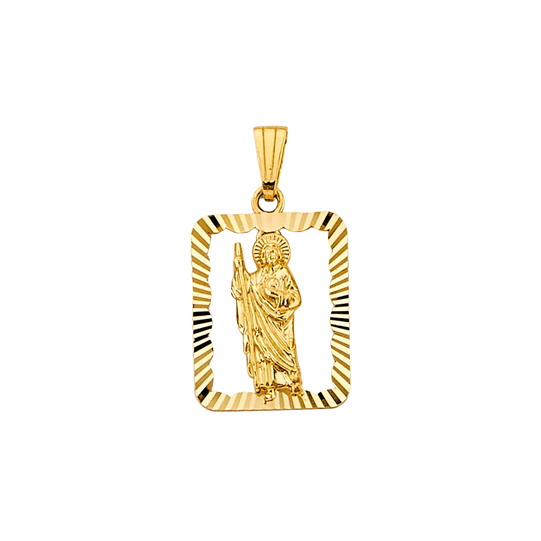 San Judas Pendant - 14k Yellow Gold