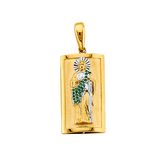 San Judas Pendant - 14k Two Tone Gold