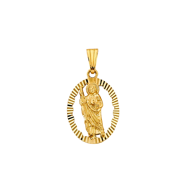 San Judas Pendant - 14k Yellow Gold