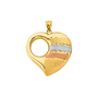 Heart Pendant - 14k Tri Color Gold 