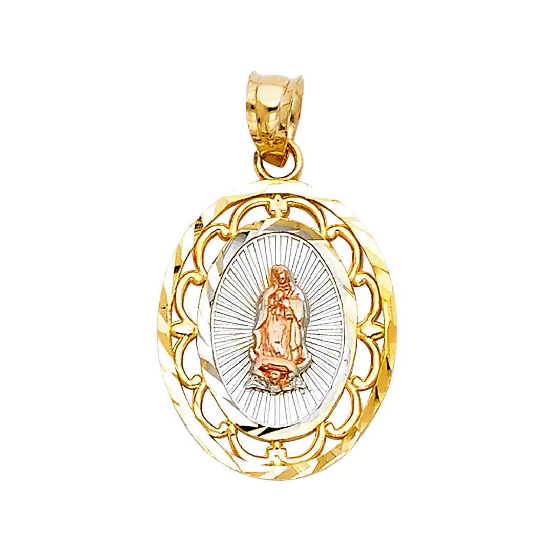 Guadalupe Pendant - 14k Tri Color Gold