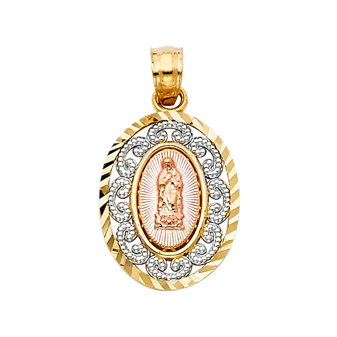 Guadalupe Pendant - 14k Tri Color Gold