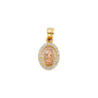 Guadalupe with CZ Pendant - 14k Tri Color Gold