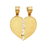 Heart 2 Piece Pendant - 14k Yellow Gold