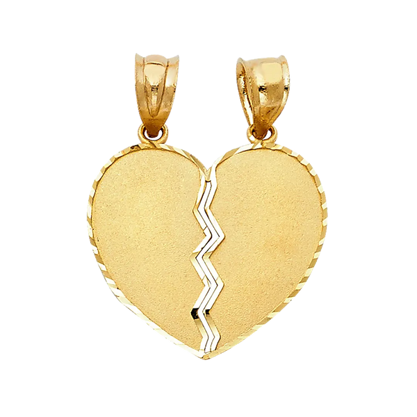 Heart 2 Piece Pendant - 14k Yellow Gold