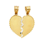 Heart 2 Piece Pendant - 14k Yellow Gold