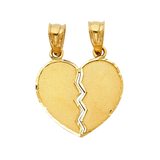 Heart 2 Piece Pendant - 14k Yellow Gold