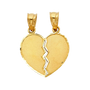 Heart 2 Piece Pendant - 14k Yellow Gold