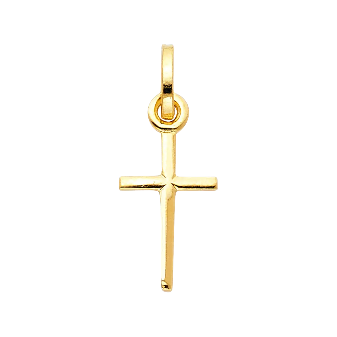 Fancy Crucufix Pendant - 14k Two Tone Gold