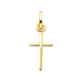 Fancy Crucufix Pendant - 14k Two Tone Gold