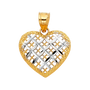 Heart Pendant - 14k Two Tone Gold 