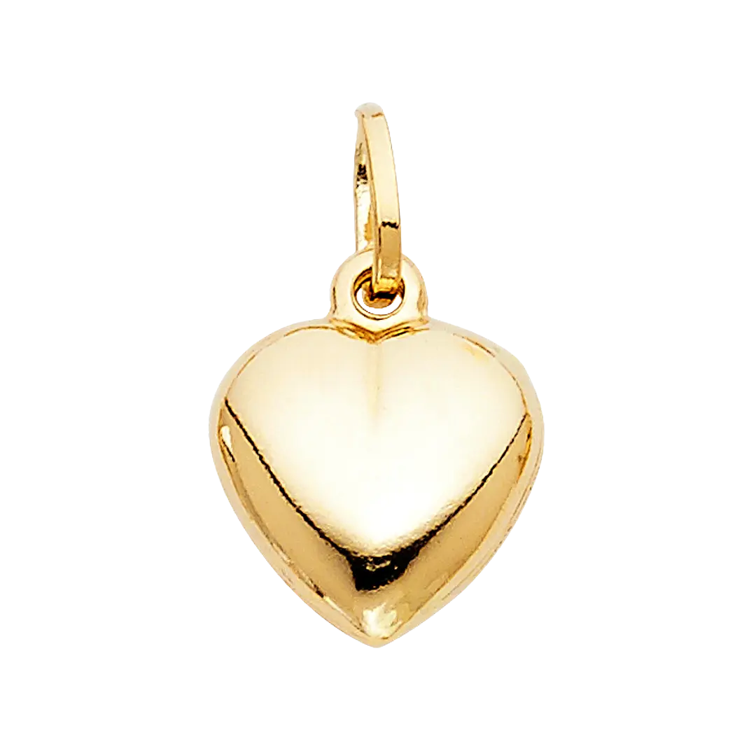 Hollow Heart Pendant - 14k Yellow Gold