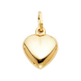 Hollow Heart Pendant - 14k Yellow Gold