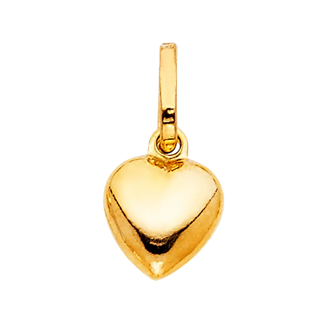 Hollow Heart Pendant - 14k Yellow Gold