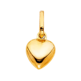 Hollow Heart Pendant - 14k Yellow Gold