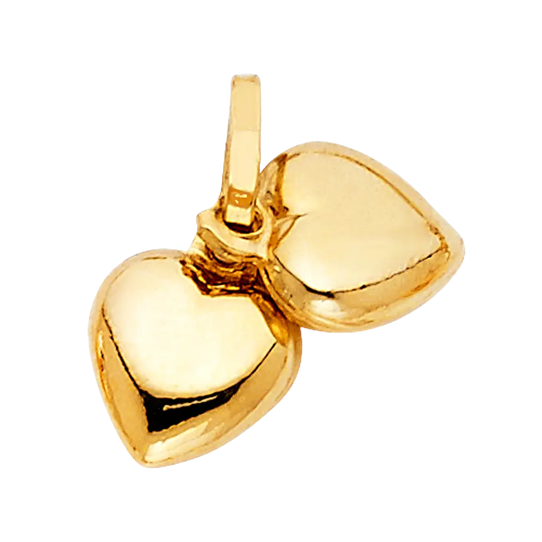 Hollow Heart Pendant - 14k Yellow Gold