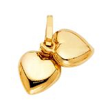 Hollow Heart Pendant - 14k Yellow Gold