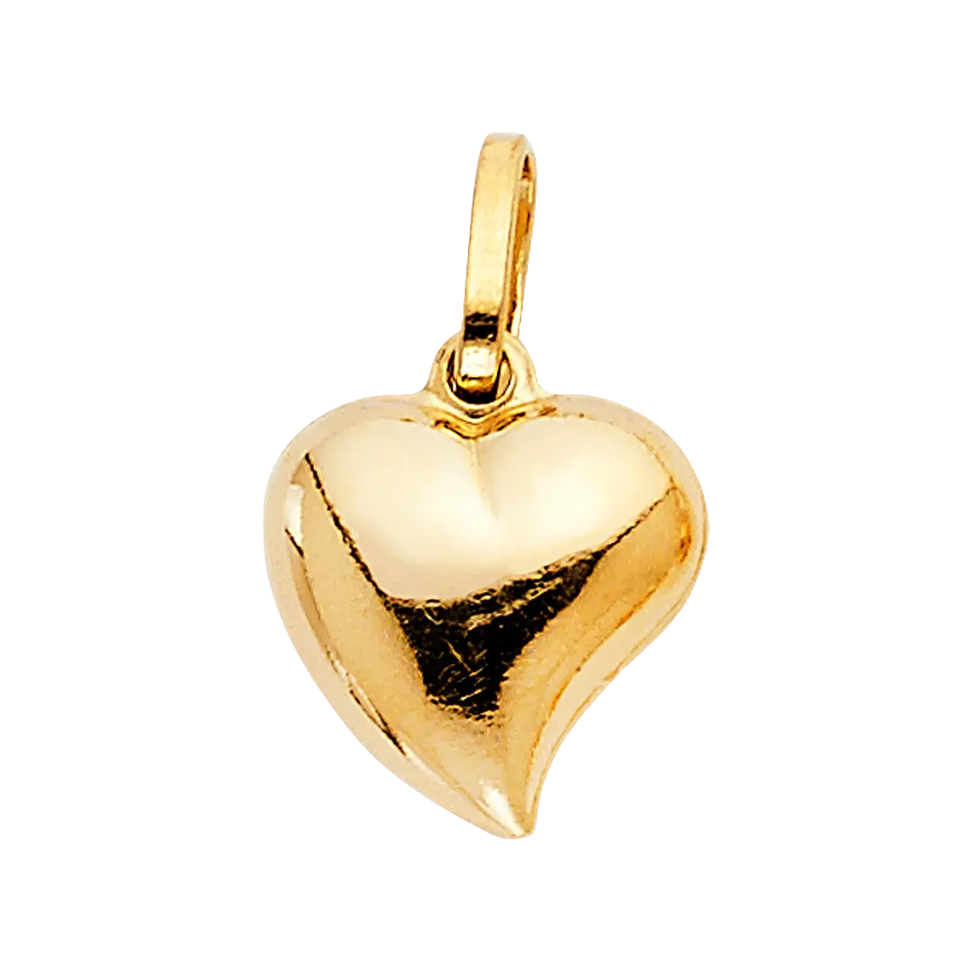 Hollow Heart Pendant - 14k Yellow Gold