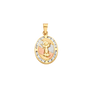 Divine Infant Jesus Pendant - 14k Tri Color Gold