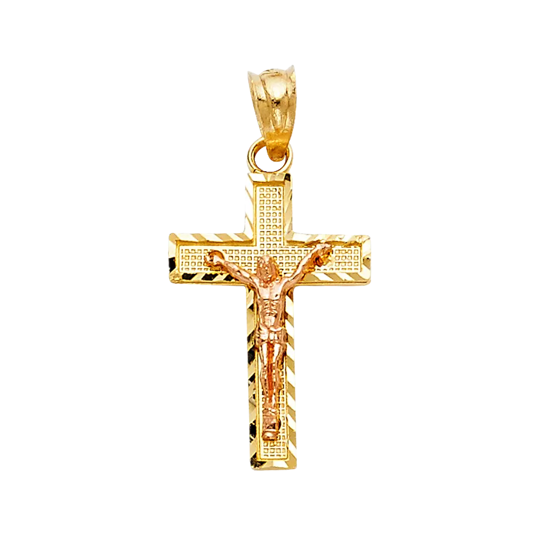 Side DC Curcufix Pendant - 14k Two Tone Gold