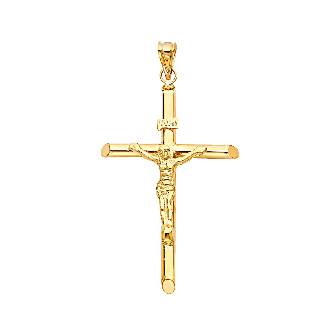 Crucufix Pendant - 14k Yellow Gold