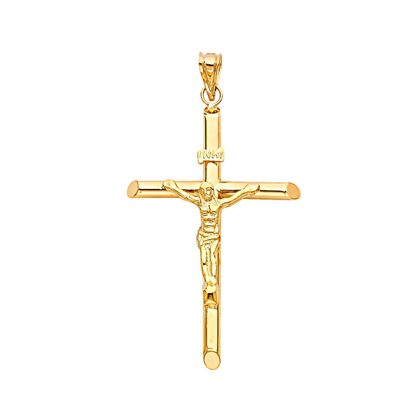 Crucufix Pendant - 14k Yellow Gold