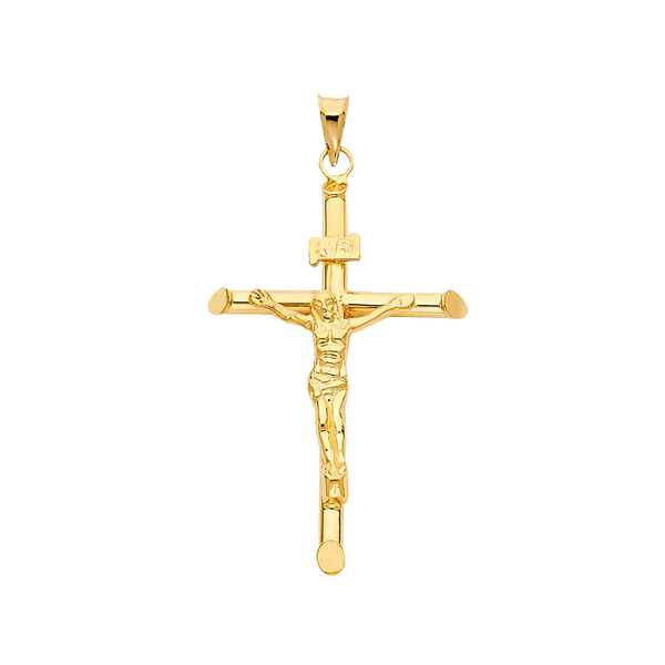 Crucufix Pendant - 14k Yellow Gold