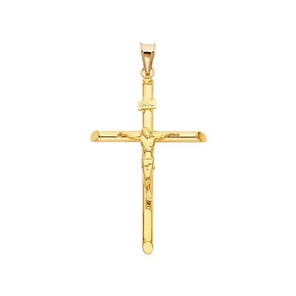 Crucufix Pendant - 14k Yellow Gold