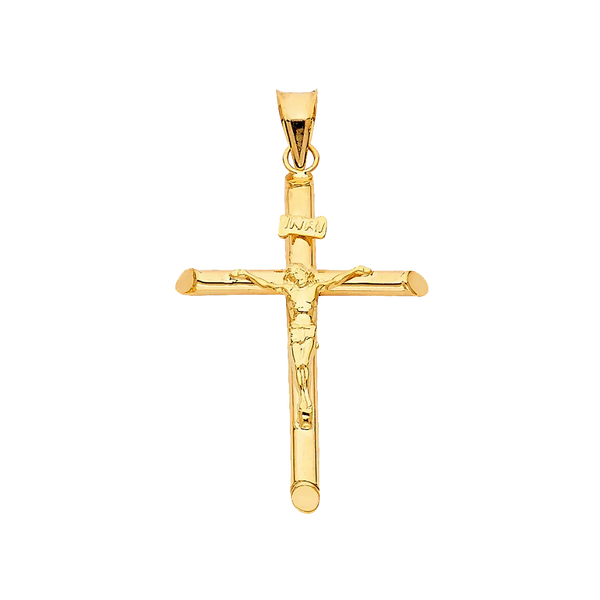 Crucufix Pendant - 14k Yellow Gold