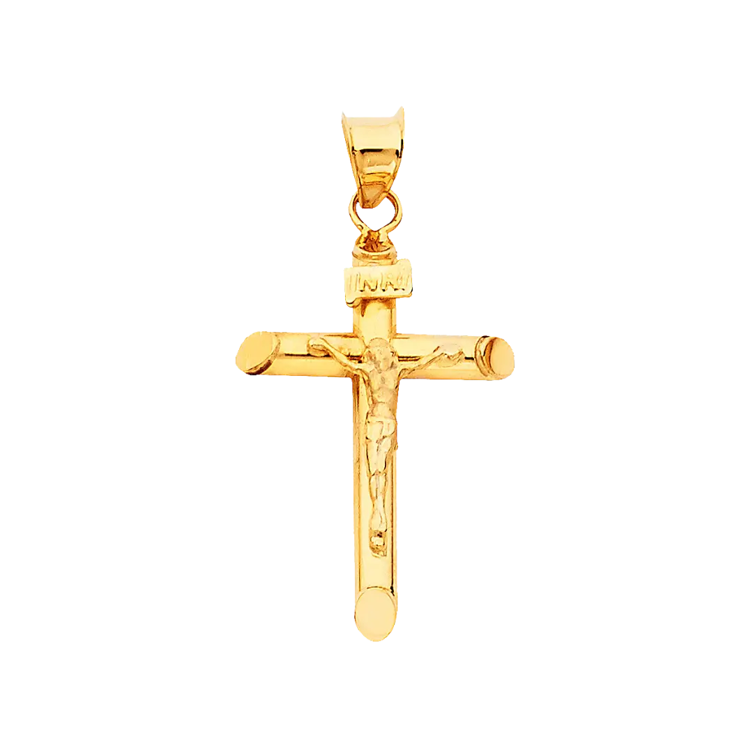 Crucufix Pendant - 14k Yellow Gold