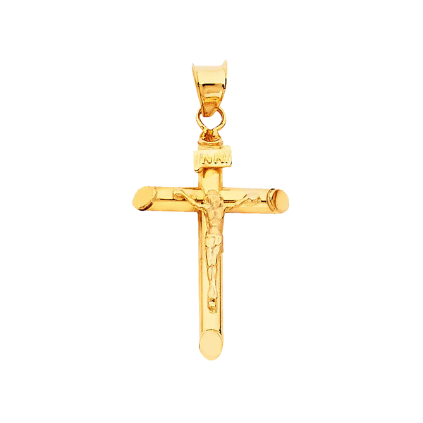 Crucufix Pendant - 14k Yellow Gold