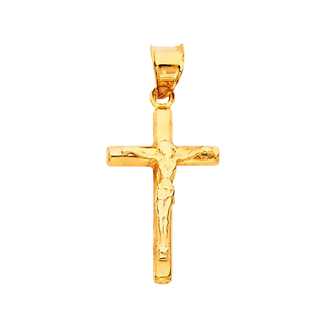 Crucufix Pendant - 14k Yellow Gold