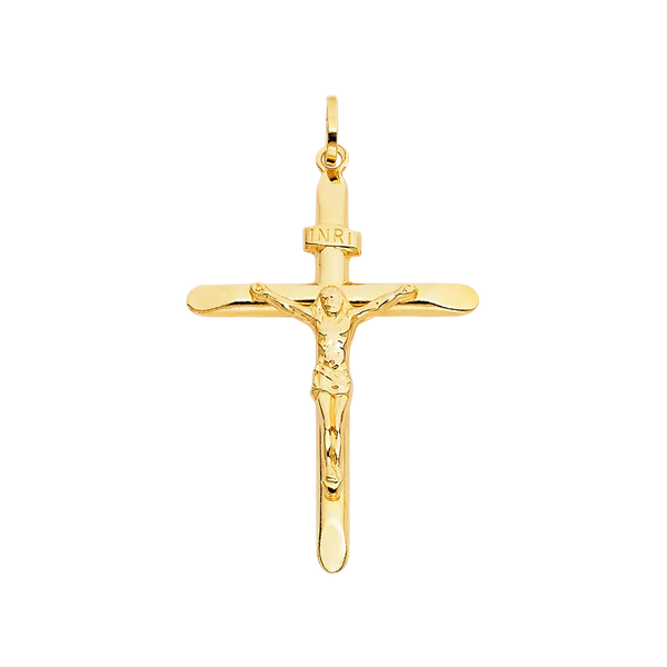 Crucufix Pendant - 14k Yellow Gold