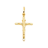 Crucufix Pendant - 14k Yellow Gold