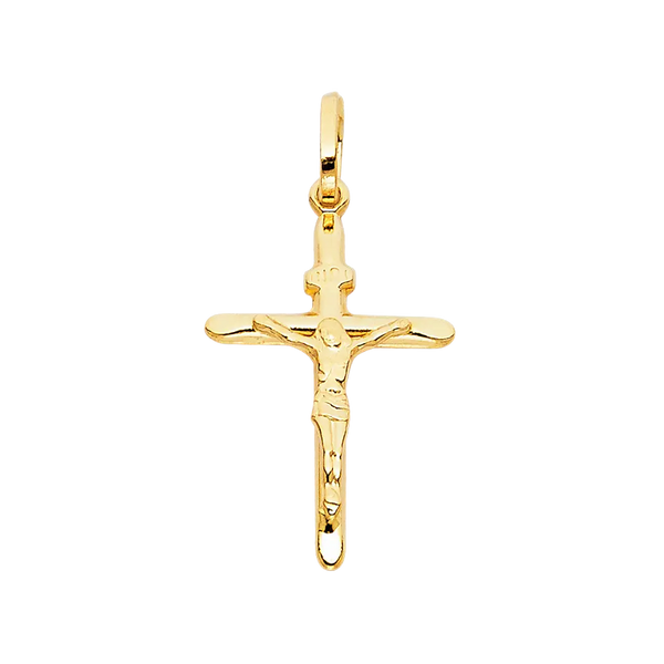 Crucufix Pendant - 14k Yellow Gold