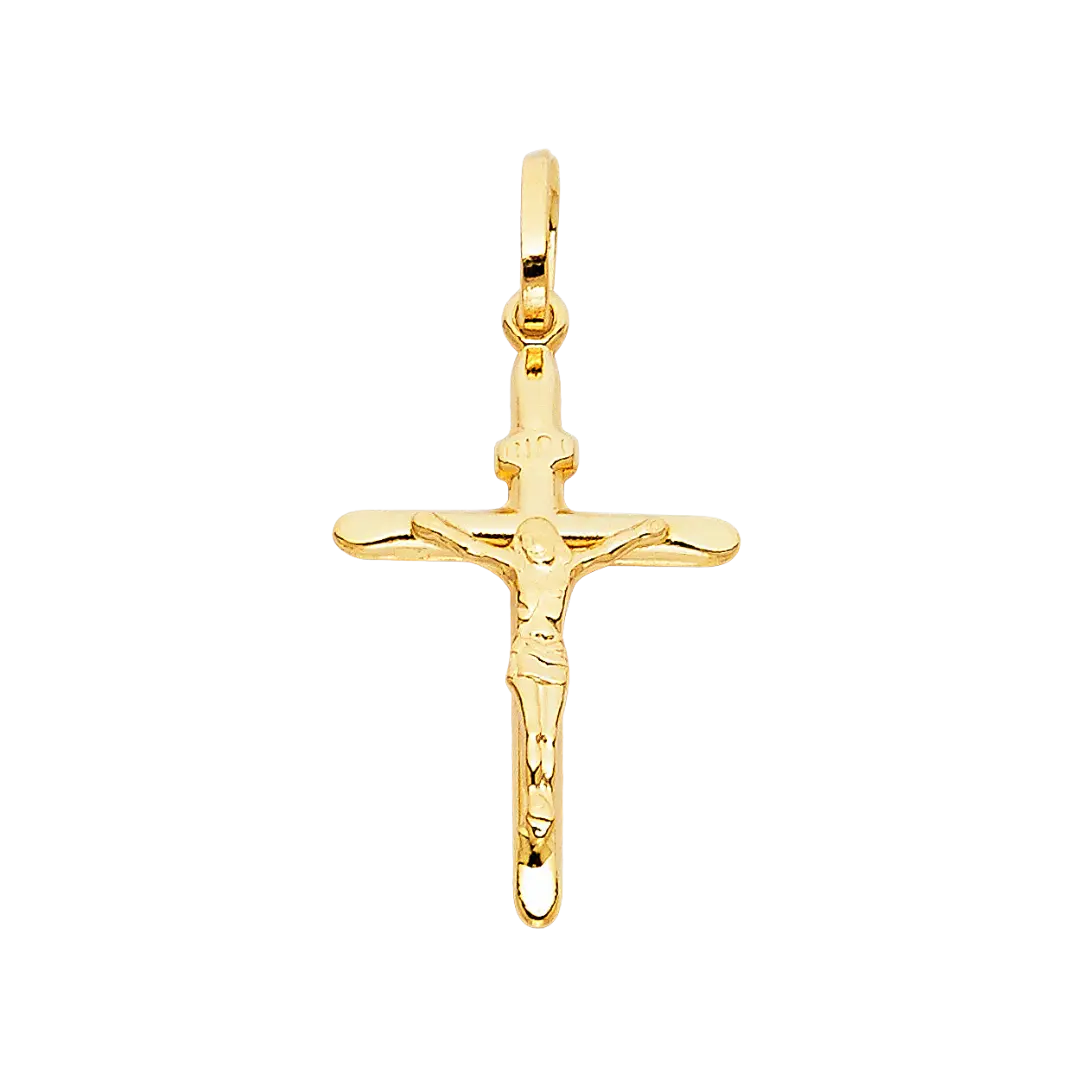 Crucufix Pendant - 14k Yellow Gold