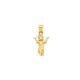 Divine Infant Jesus Pendant - 14k Two Tone Gold